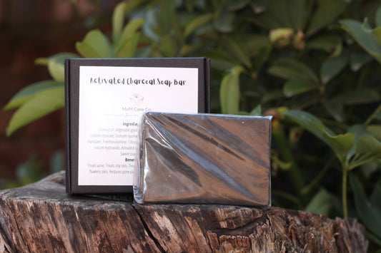 Activated charcoal soap bar